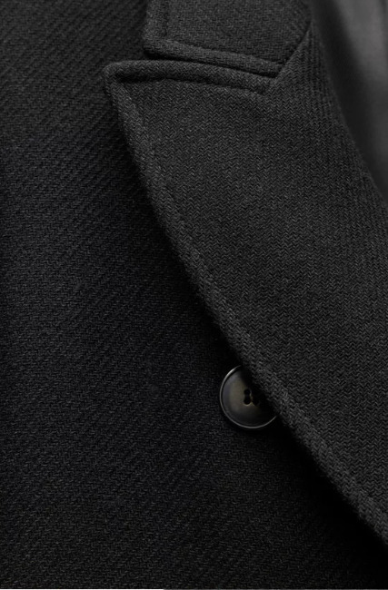 スペイン発送 ZARA クロスコートショルダーパッド ブラック 新作