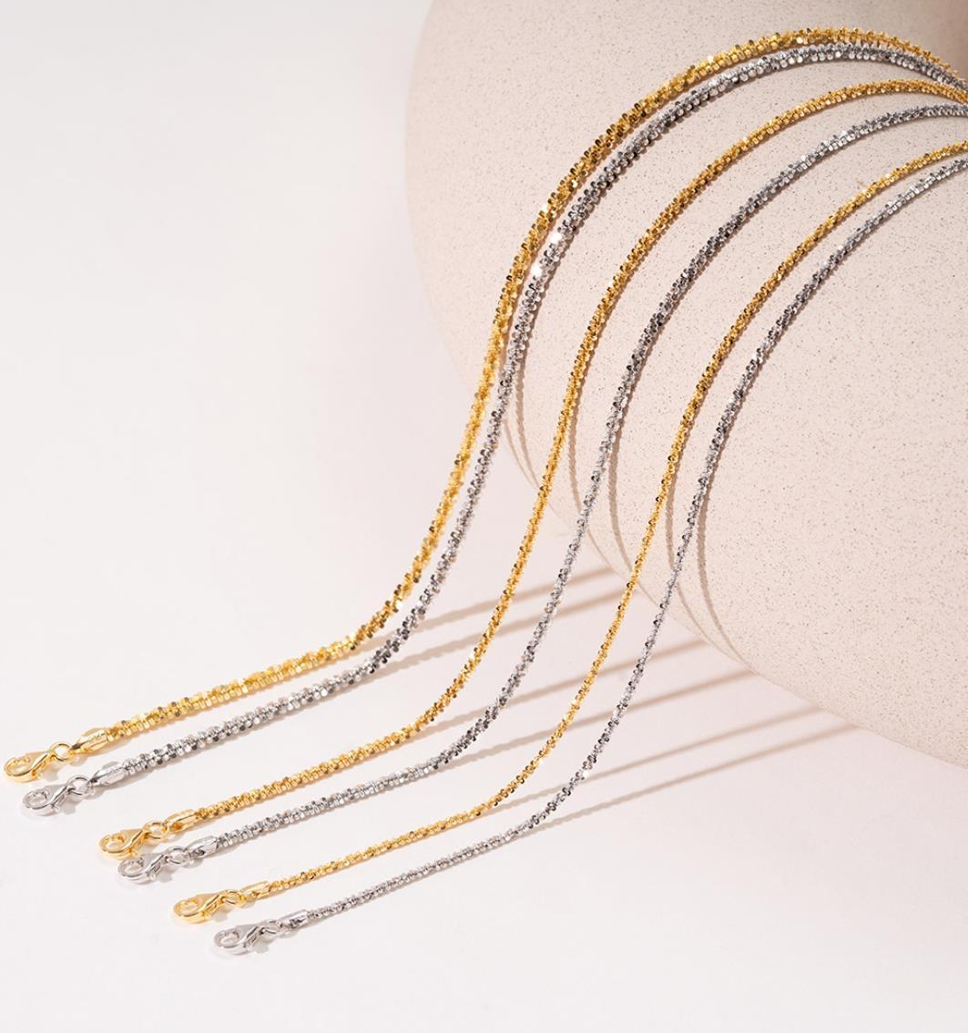 【LLOYD】Italy Chain Twinkle Necklace 2.0mm / 45cm