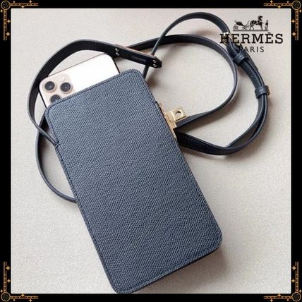 ブラック（黒）系 HERMES(エルメス) スマホケース・テック