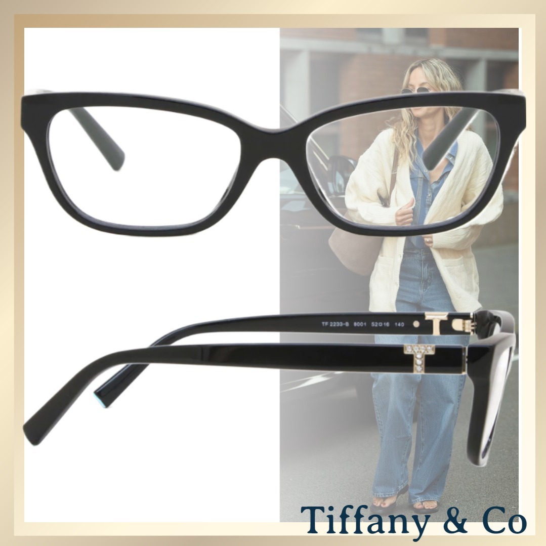 サイドロゴが オシャレ ≪Tiffany&Co≫ スクエアレンズ L サイズ
