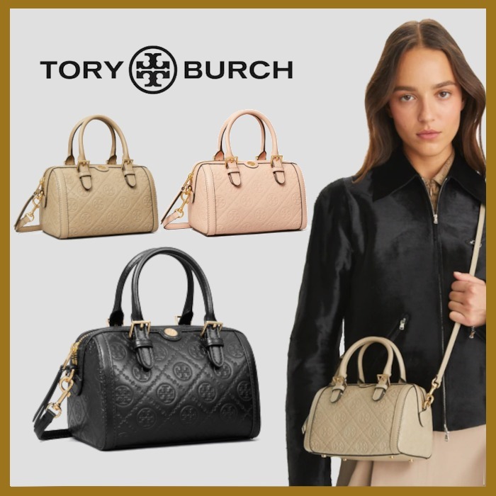 レビュー高評価アイテム特集｜ファッション通販 TORY BURCH】Tモノグラム *3Colors プチバレルバッグ エンボス バッグ