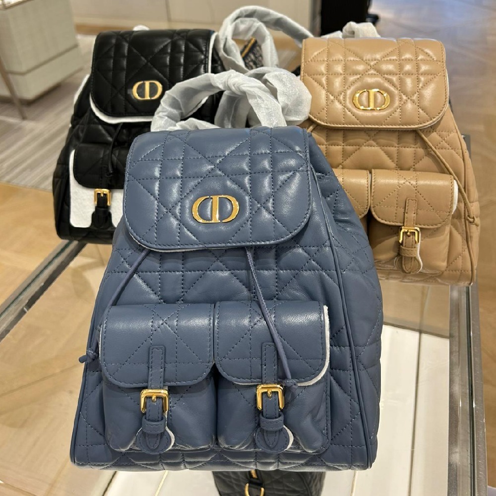 【DIOR】25CR＊ラムスキン Dior Caro バックパック ミディアム