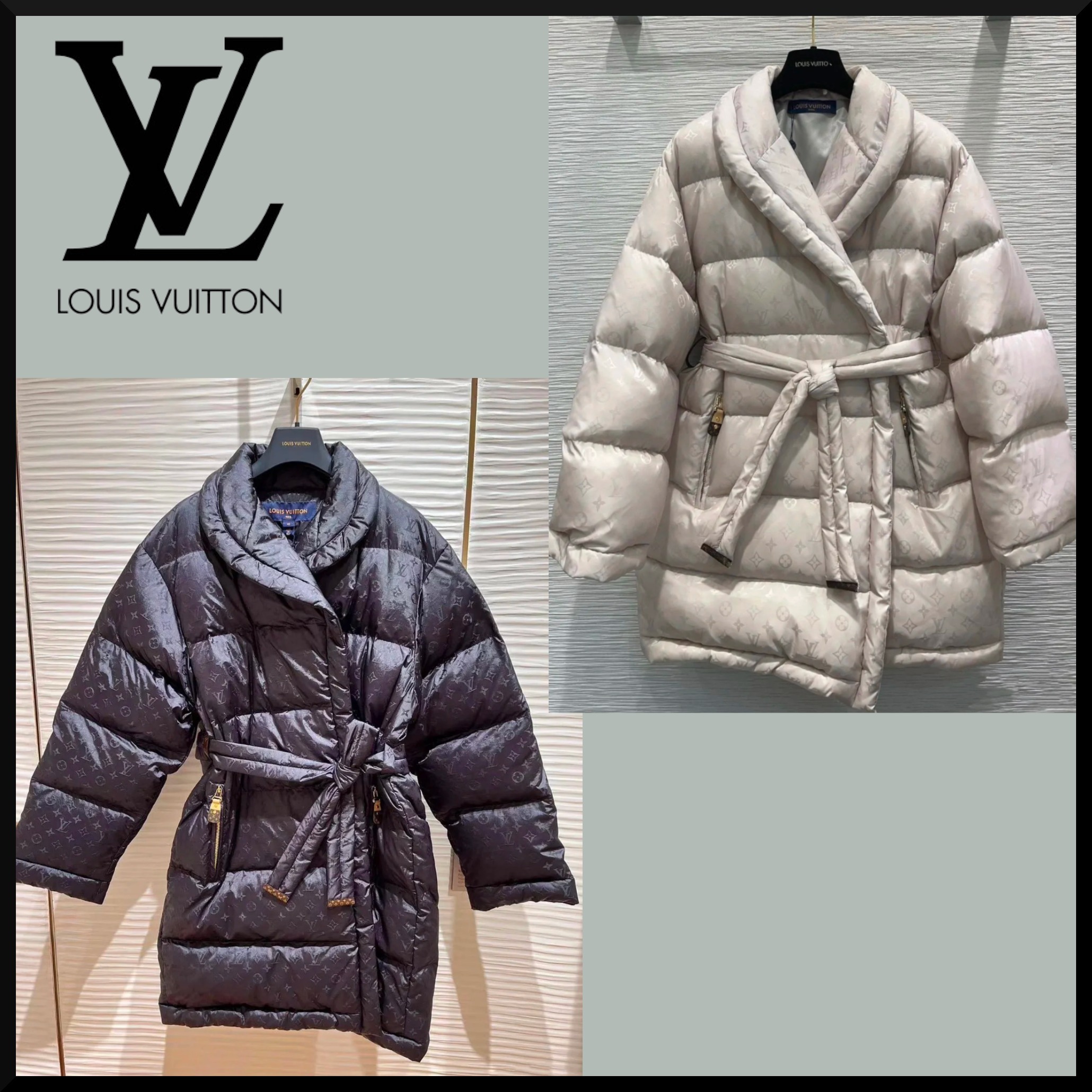 【LOUIS VUITTON】モノグラム ジャカード パファ ラップ コート