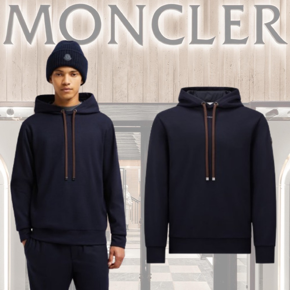 【MONCLER】メンズ★Felpa logata in lana e cotone★パーカー