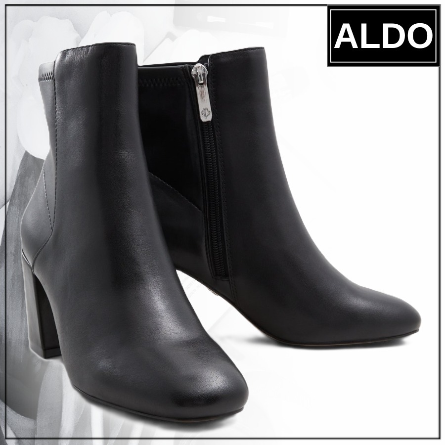 【追跡あり!】ALDO Satorimini レザー ブロックヒール ブーツ