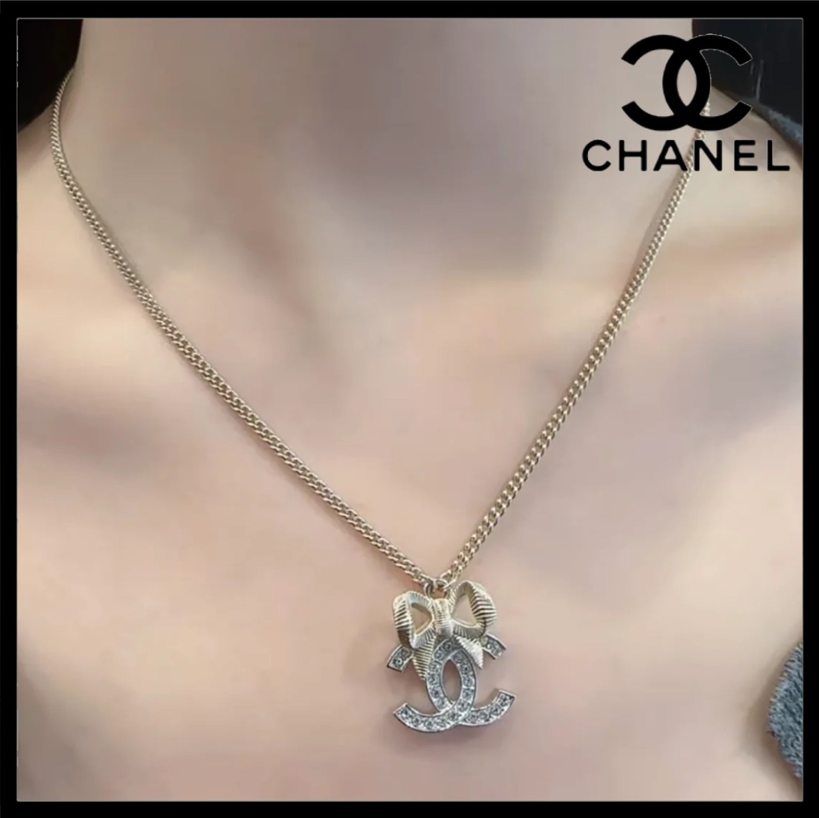 ◆シンプルな服も華やかな印象に☆◆ CHANEL CCマークネックレス