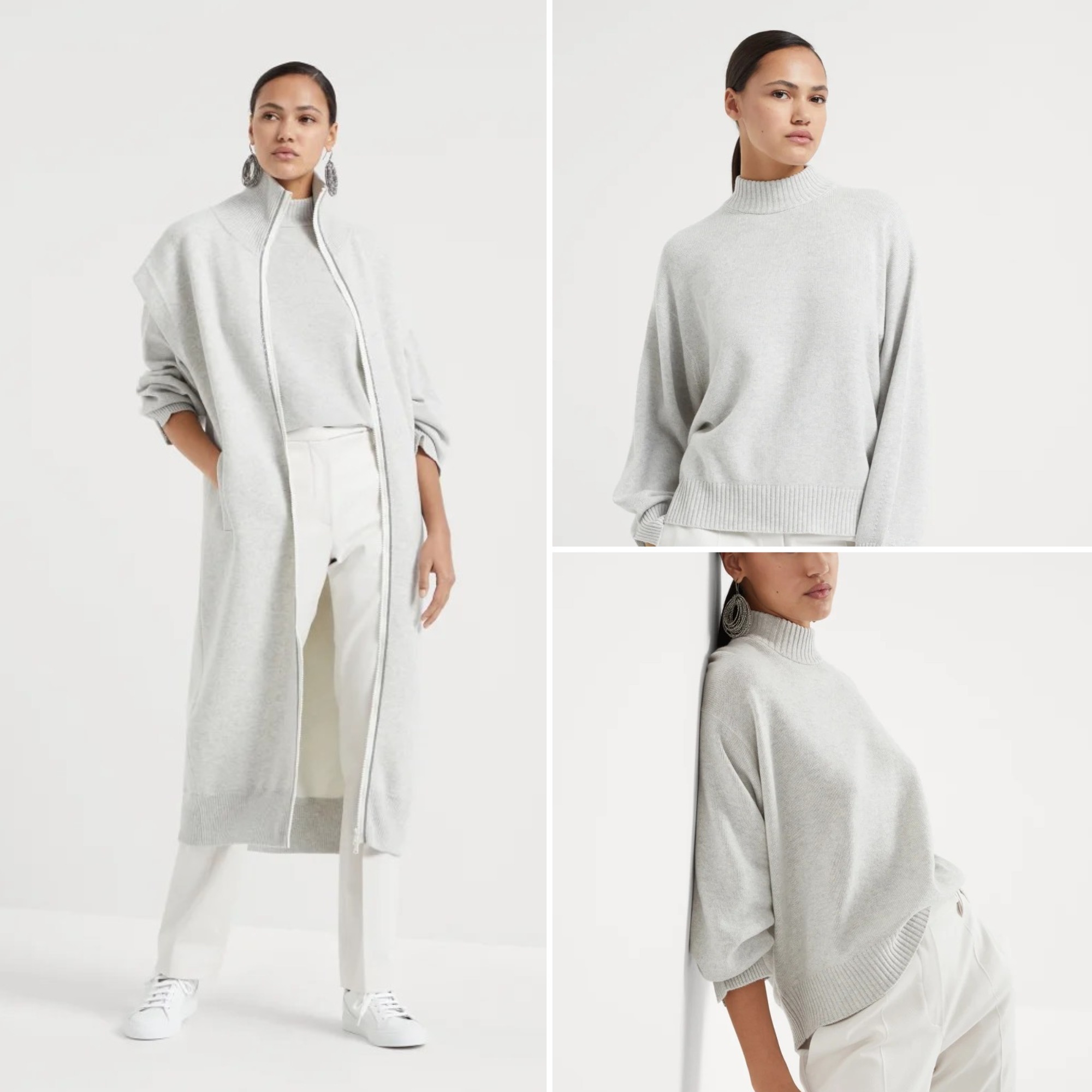 《送料無料》BRUNELLO CUCINELLI Cashmere cowl neck sweater