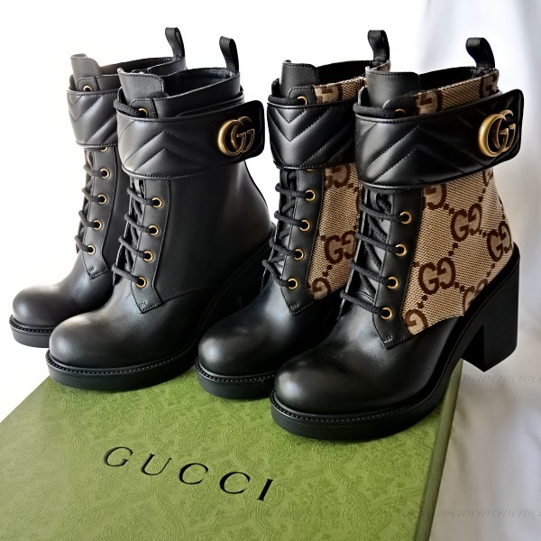 グッチ GUCCI ブーツ パイソン 699477 レディース 23.5 ヘビ革