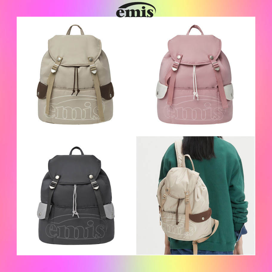 【emis】24FW新作★ OUT LINE LOGO BACKPACK