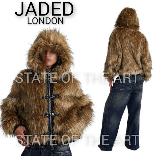 【JADED LONDON】人気 Blonde Mendoza フェイクファージャケット