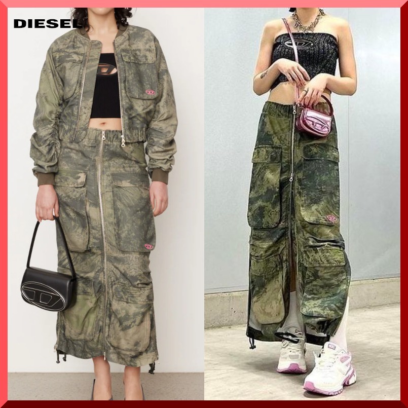 ☆可愛い☆【DIESEL】O-Mirt カモフラ スカート 関税/送料込み