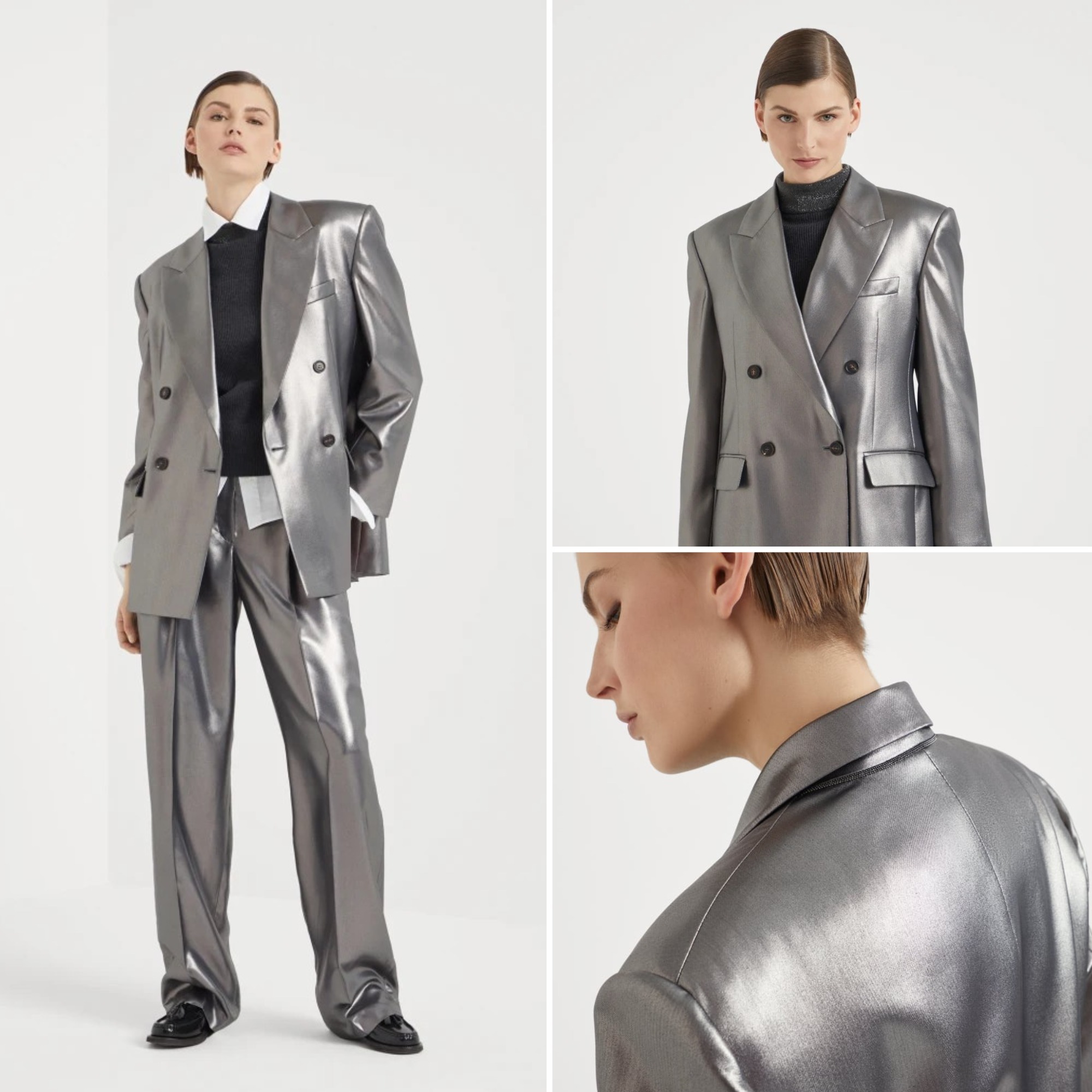 《送料無料》BRUNELLO CUCINELLI Lame silk twill jacket