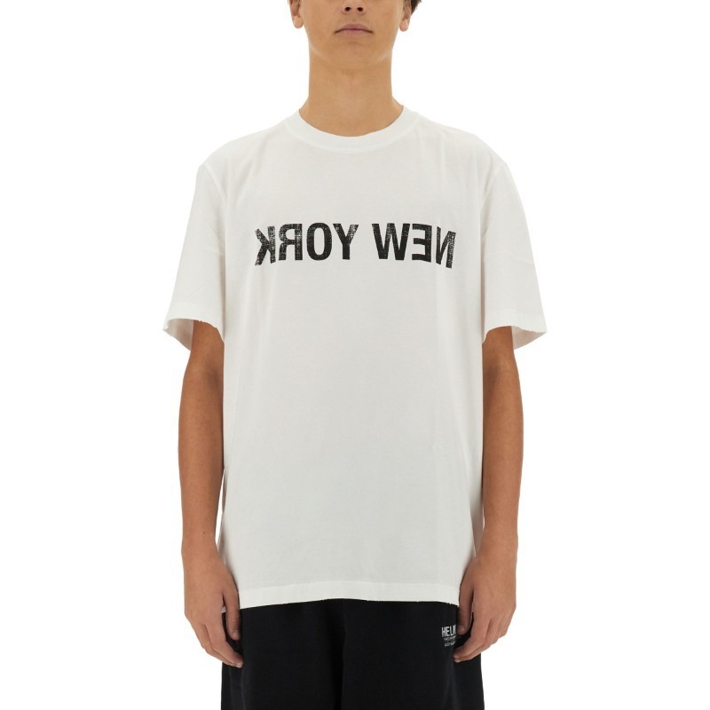 Tシャツ・カットソー HELMUT LANG FW24 T-SHIRT WITH LOGO (O06HM512 100)