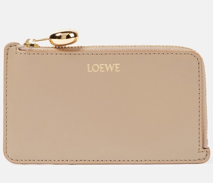 ☆LOEWE☆ エレガント♪ ぺブル コインカードホルダー: Sand