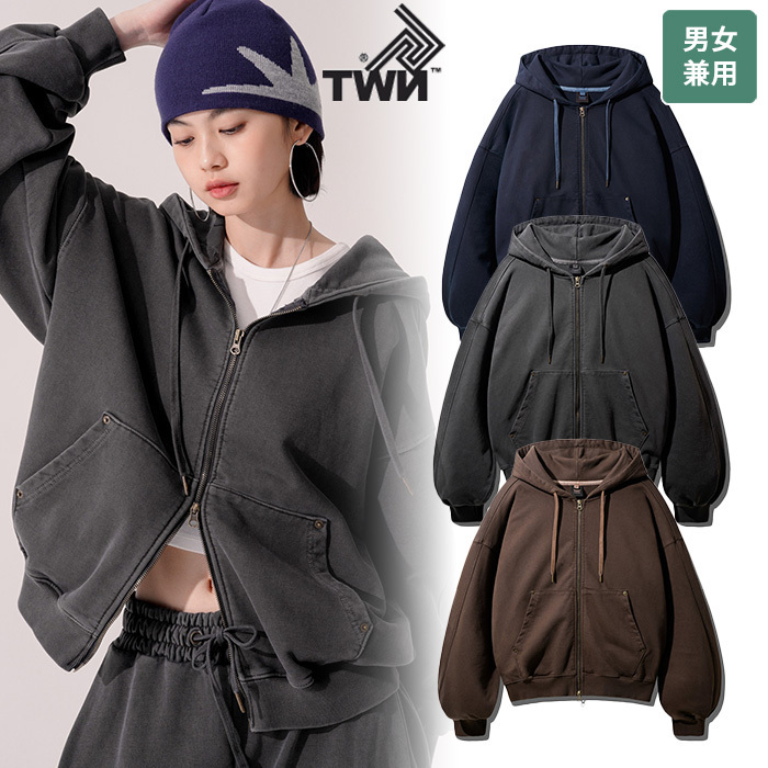★TWN★送料込み★COPPER PIGMENT CROP HOODIE ZIPUP JYHD3570