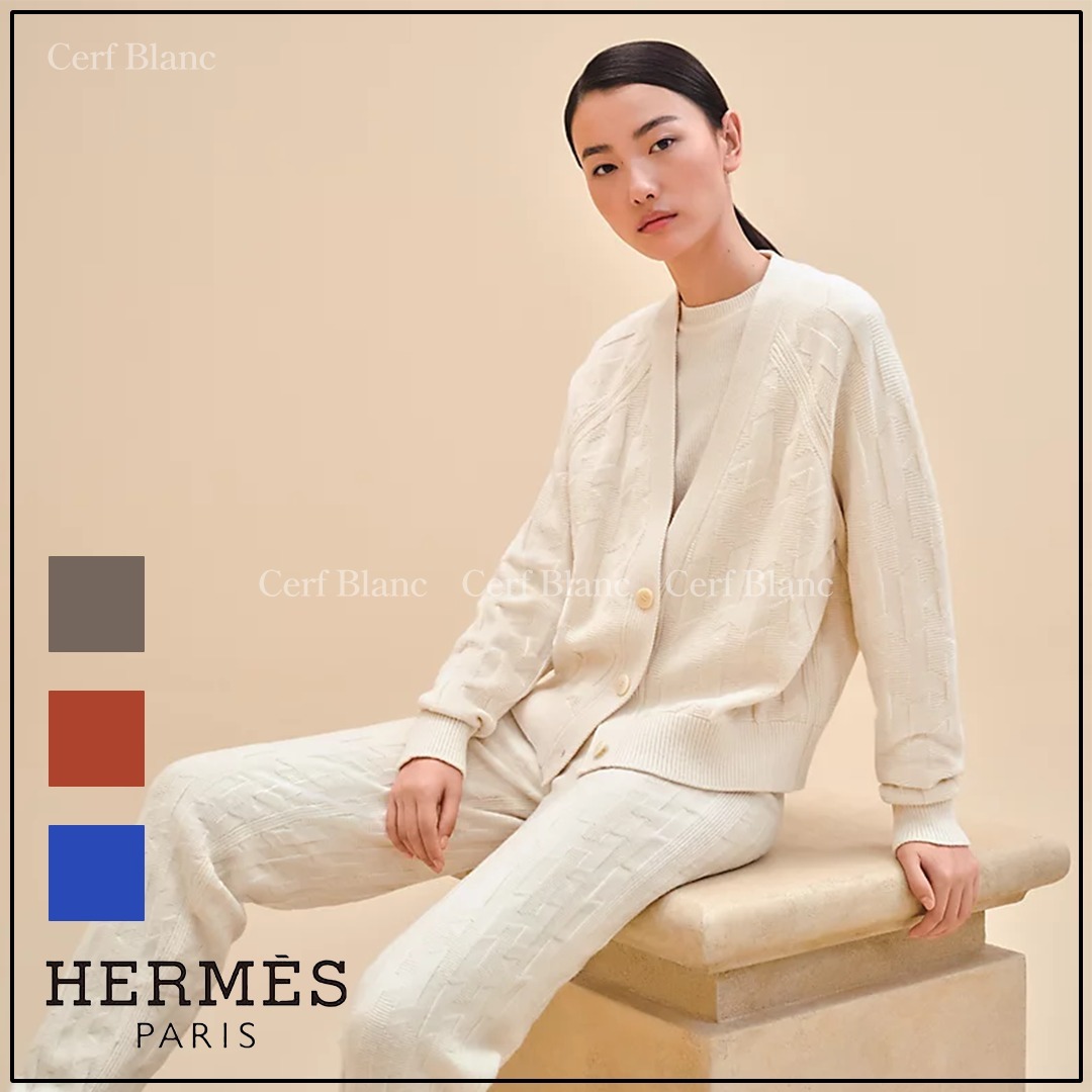 「H」【HERMES】長袖カーディガン