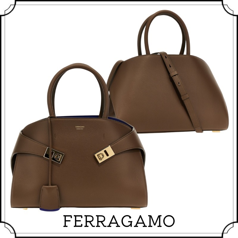 Ferragamo フェラガモ Hug ハグ ハンドバッグ スモール ロゴ