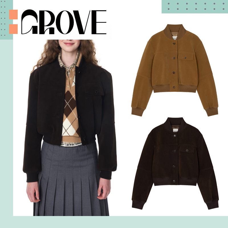 GROVE ♥ NUA SUEDE CROP JUMPER/追跡付