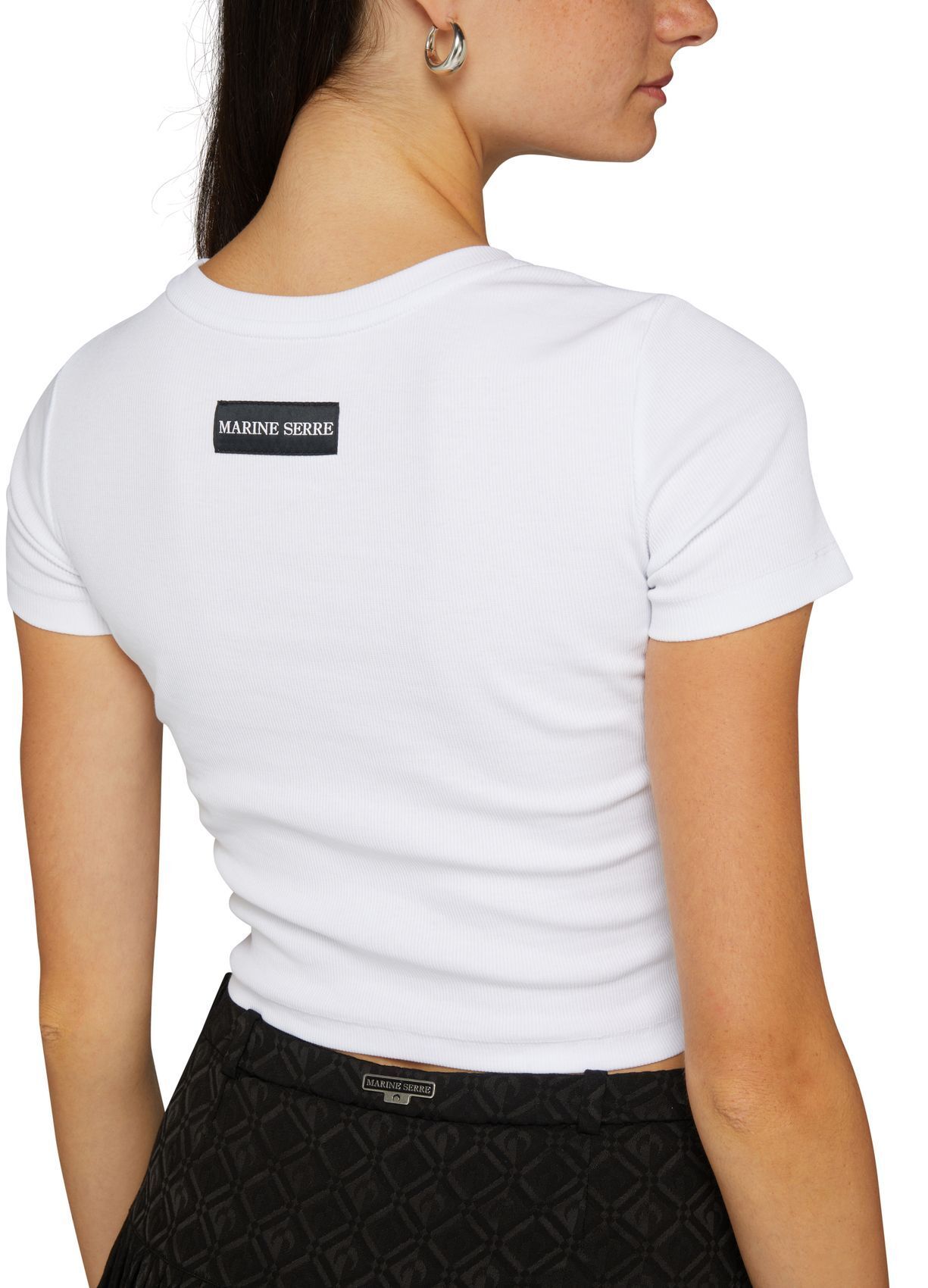個性が光る◆Marine Serre◆Moon ロゴ入り カットアウト Tシャツ 個性が光る◇Marine Serre◇Moon ロゴ入り カットアウト Tシャツ