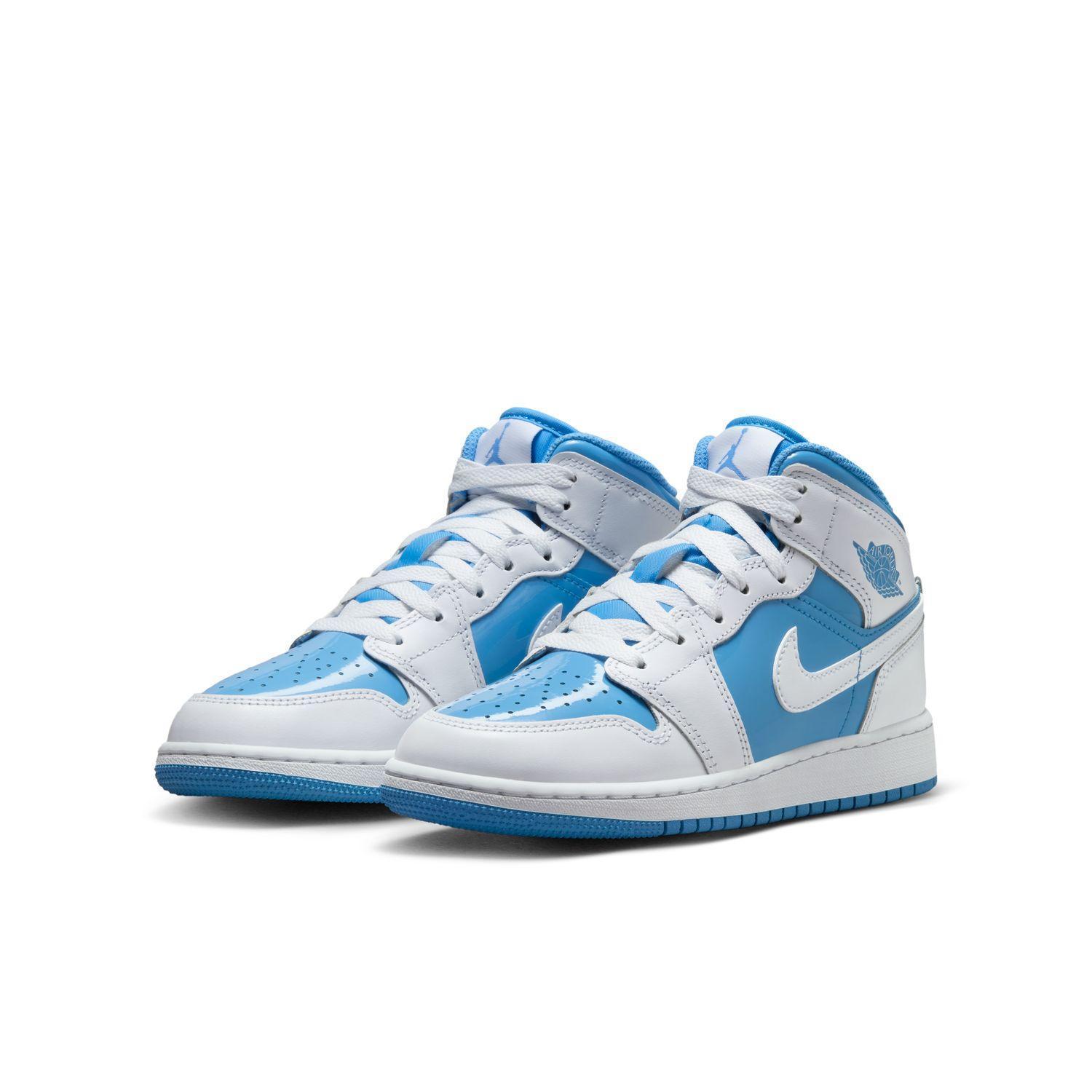 国内配送 NIKE AIR JORDAN 1 MID SE GS WHITE/LEGEND BLUE