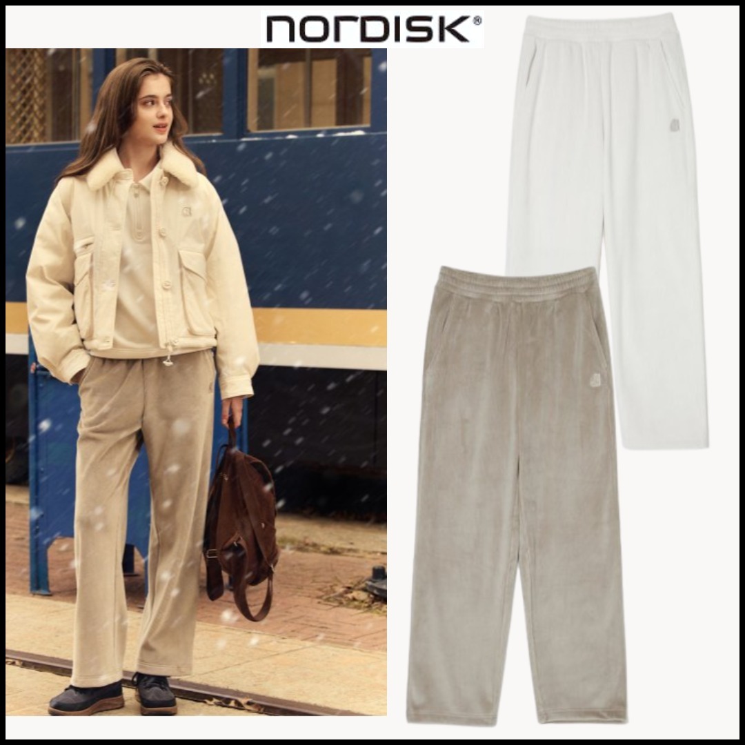 NORDISK■Women Corduroy sweat straight pants 起毛■送料込