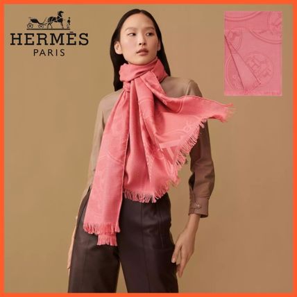 ピンク系 HERMES(エルメス) マフラー・ストール(レディース) 2