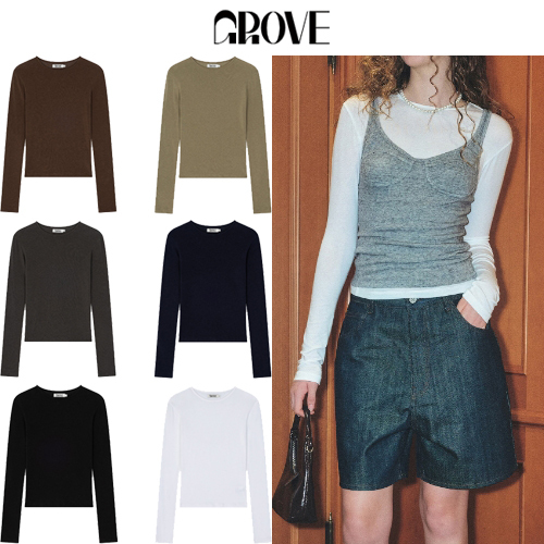 ★24-25FW新作★GROVE★BASIC T-SHIRT