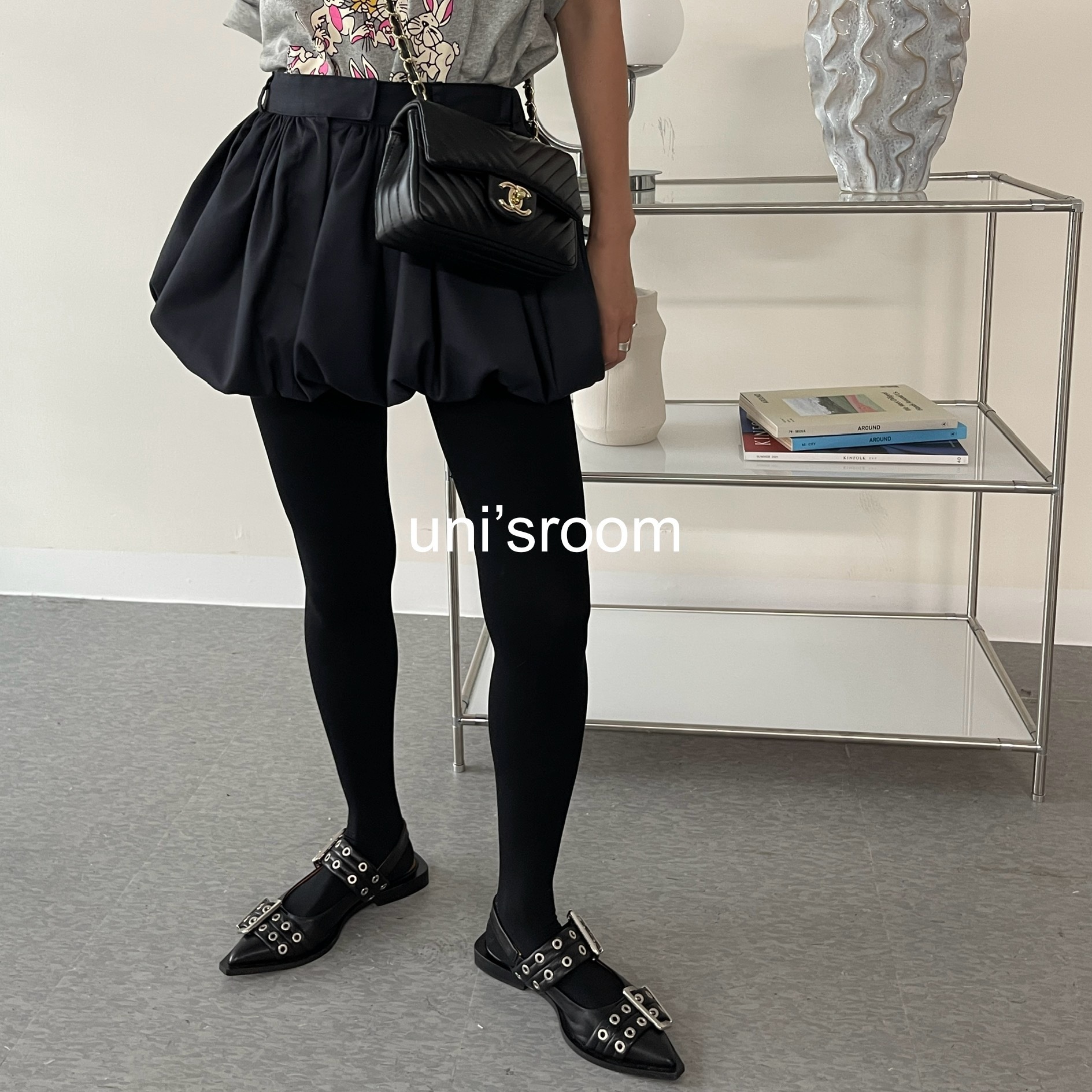 uni's room■2color バルーンボリュームミニスカート SK-SS25-02