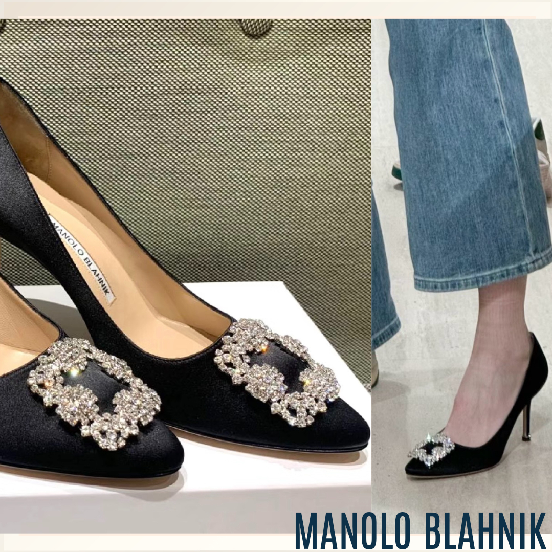 期間限定価格 定番ブラック《MANOLO BLAHNIK》Hangisi５cmヒール