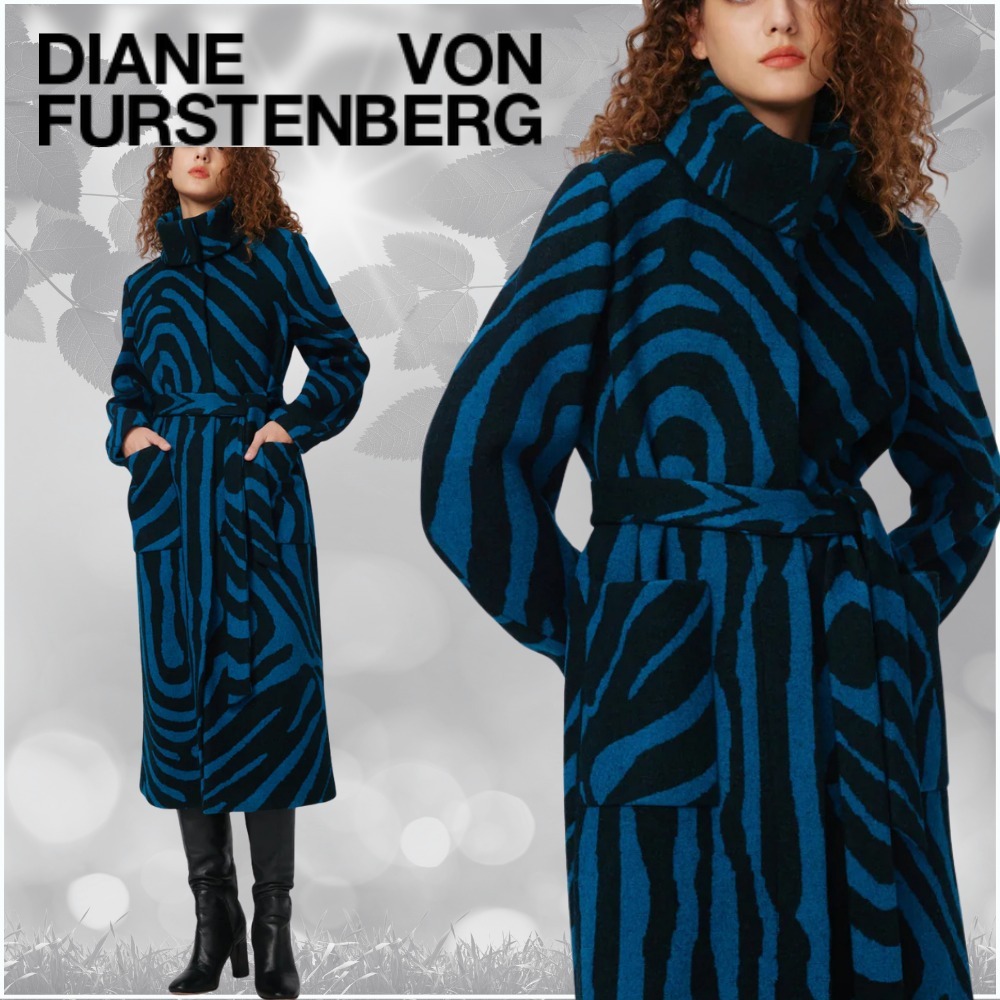 【関税込】DVF ★美シルエット★スタースキー ジャカード コート
