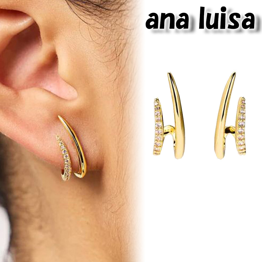 ana luisa アナルイサ ピアス 14K SOLENE Gold Stud Earrings