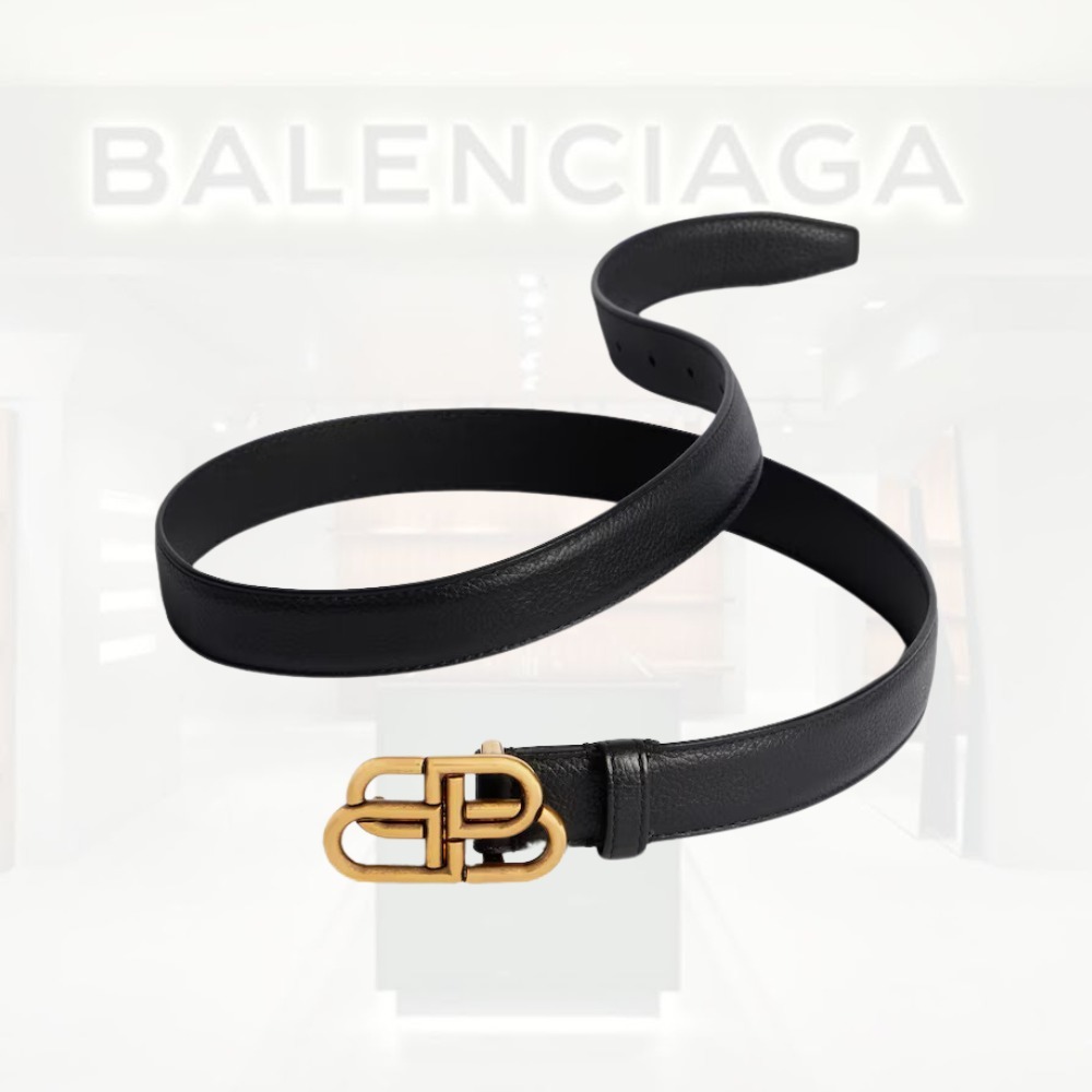 送料込+BALENCIAGA+Bb スリムベルト