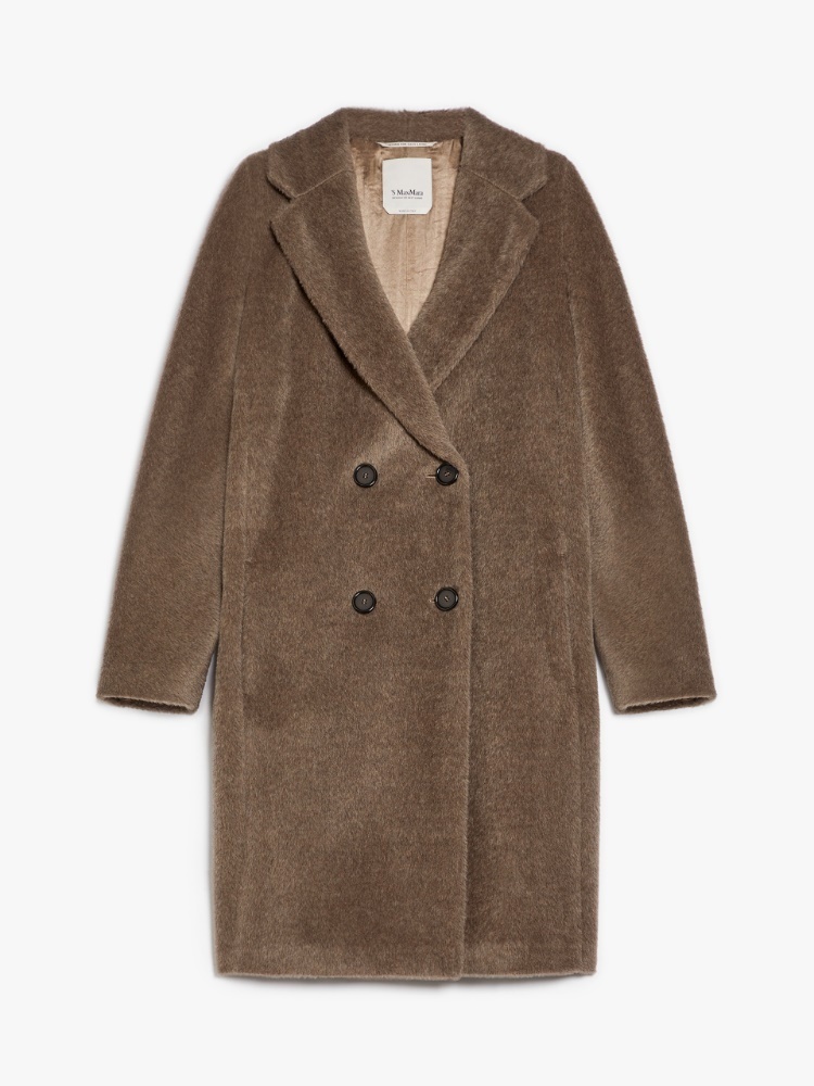 《送料無料》 Alpaca and wool midi coat ROSE GARDEN