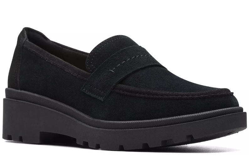 Clarks ペニー ローファー 軽量 ブラック フラット スニーカー