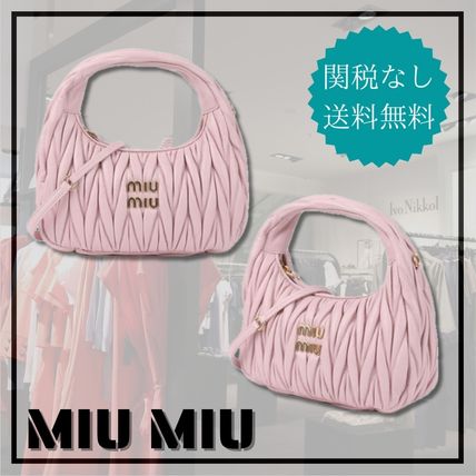 *MiuMiu* キルティングナッパ ワンダーホーボーバッグ MIU MIU】キルティングナッパ ワンダーホーボーバッグ (MiuMiu