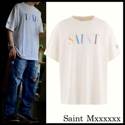 Saint Mxxxxxx★レインボー セイント Tシャツ ホワイト 半袖 セントマイケル SAINT Mxxxxxx RAINBOW SAINT Short sleeve T