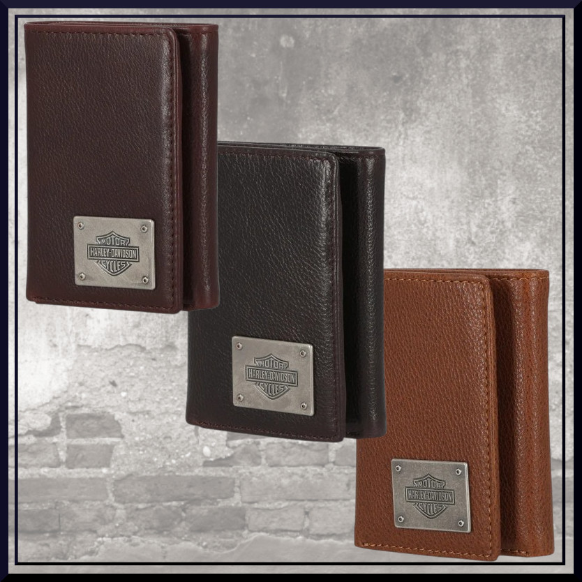 Harley-Davidson■Mens Bar & Shield Plate■三つ折り財布