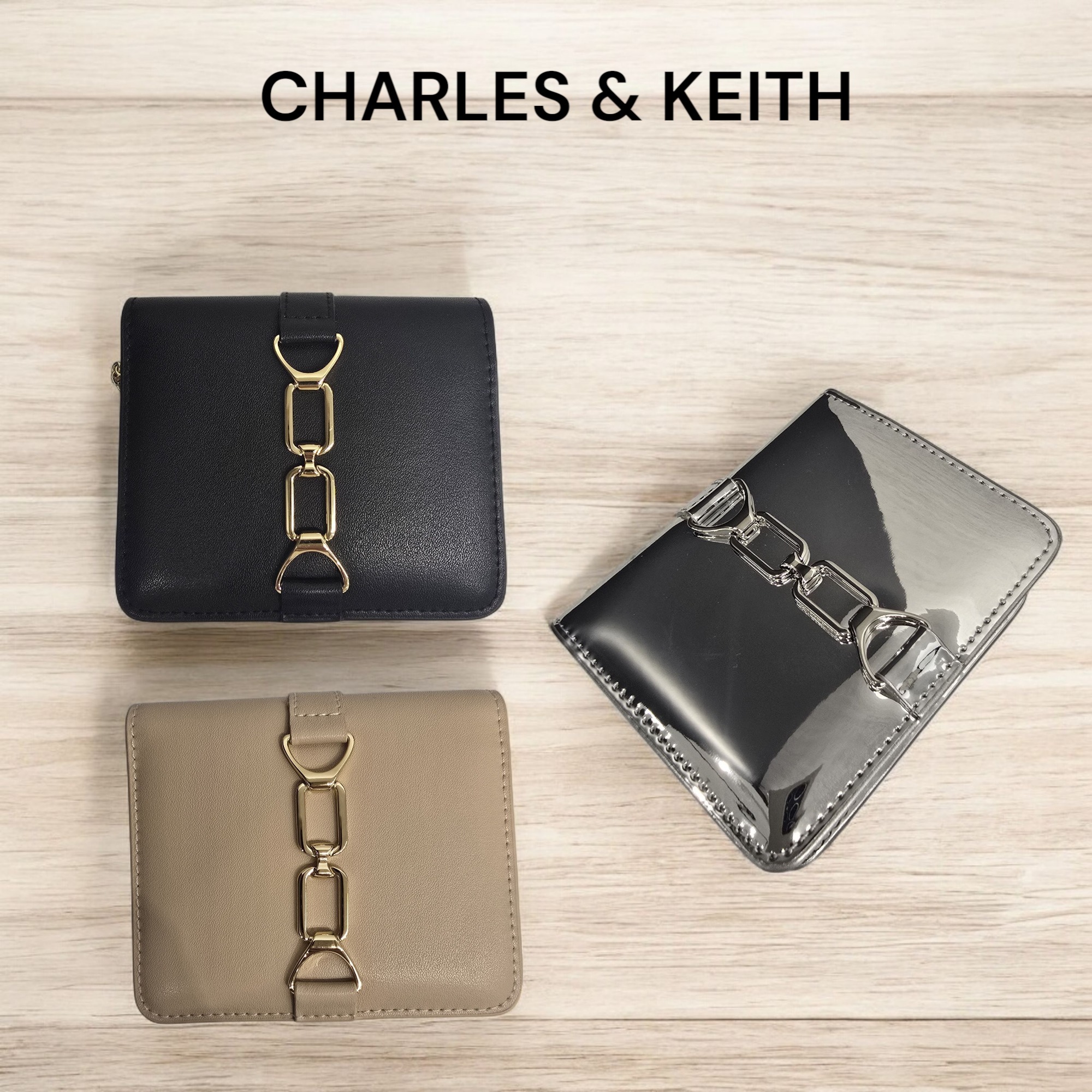 CHARLES & KEITH◆Agatha チェーン アクセント カードホルダー