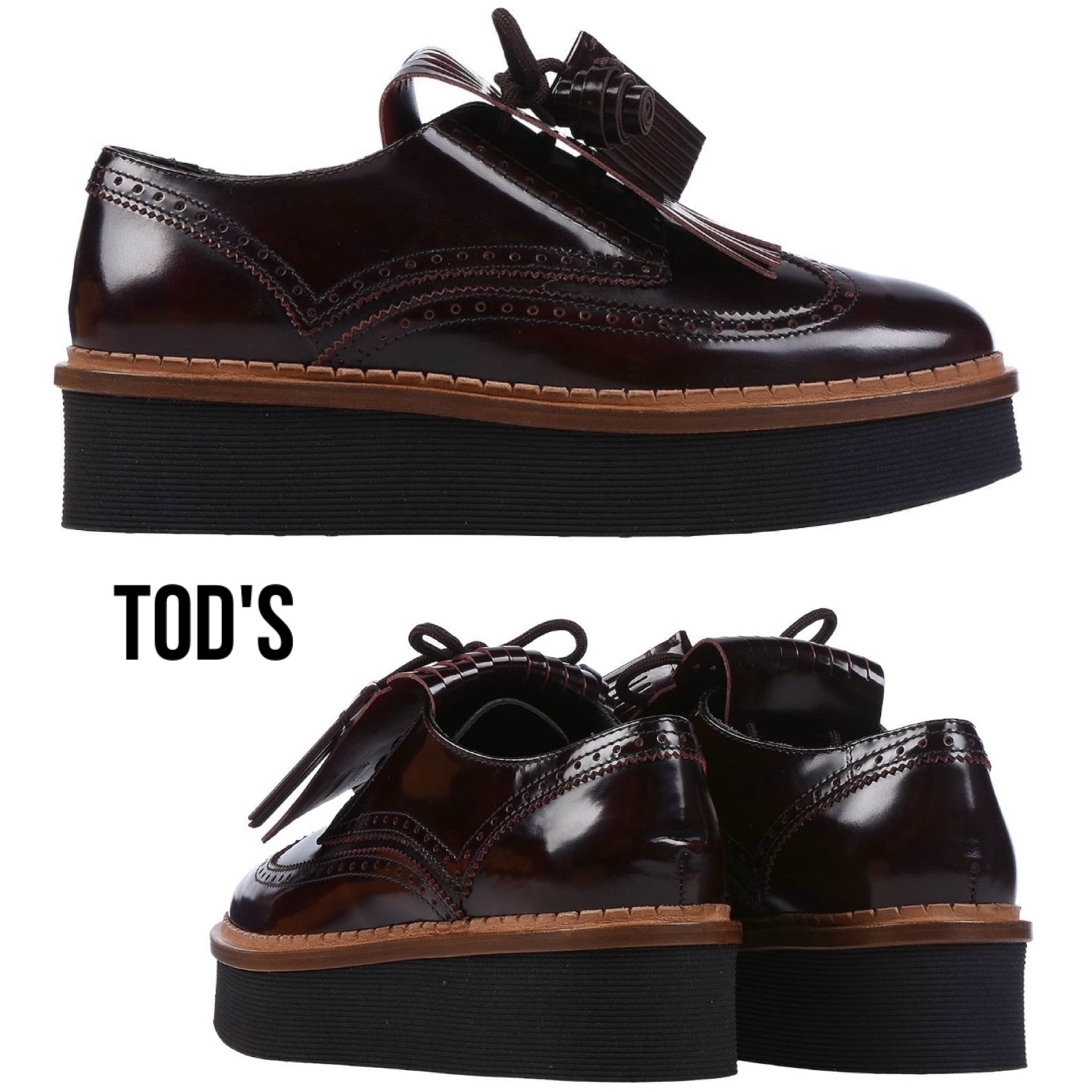 送料関税込み☆TOD'S フリンジ レザーシューズ