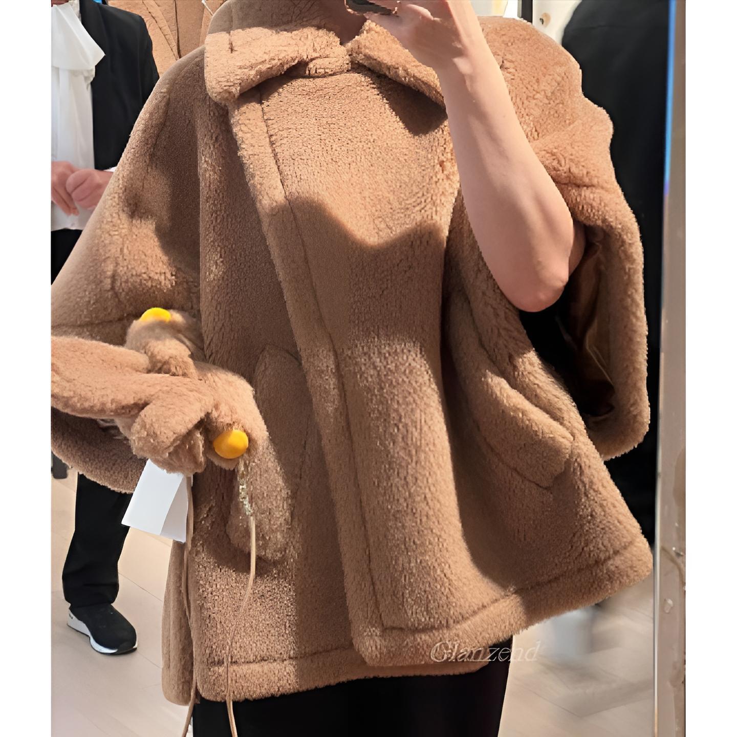 着るだけで気分が上がる♪【Max Mara】[テベ] テディベア ケープ