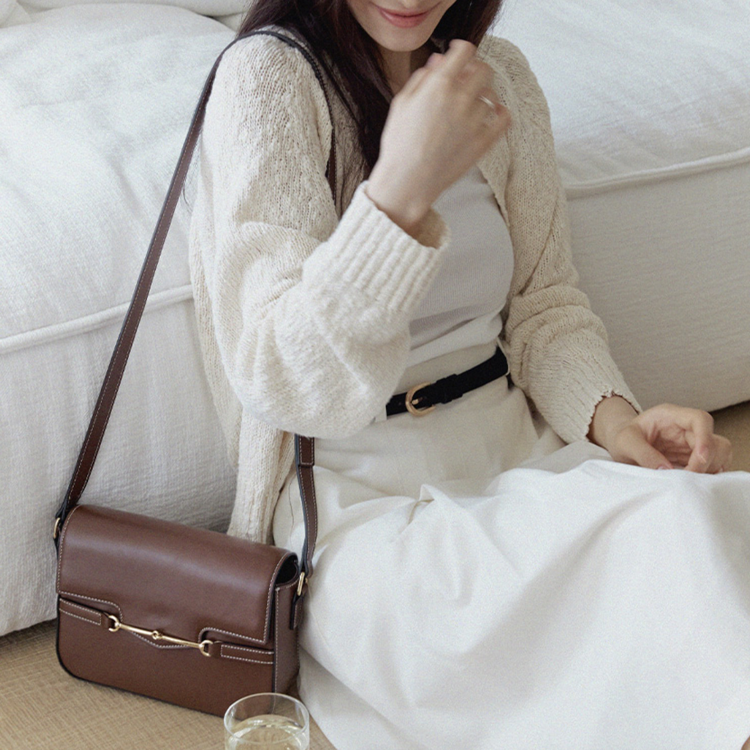 OVHEE Harri Cross Bag Brown/クロスバッグ 斜め掛け 韓国