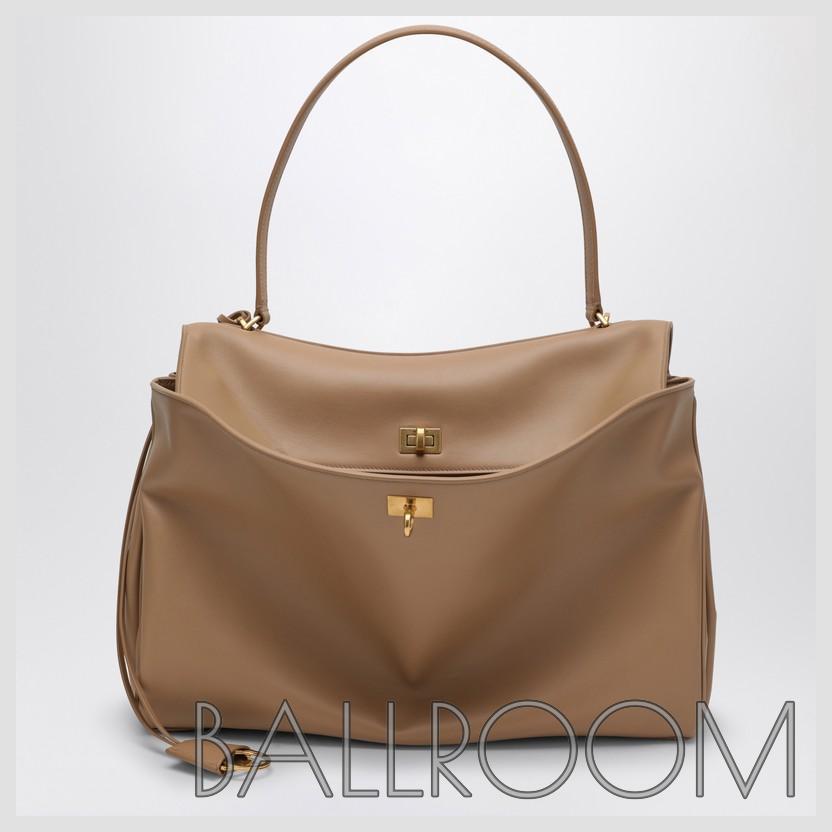 バッグ・カバンその他 BALENCIAGA SMOOTH COFFE MILK CALFSKIN LARGE RODEO BAG