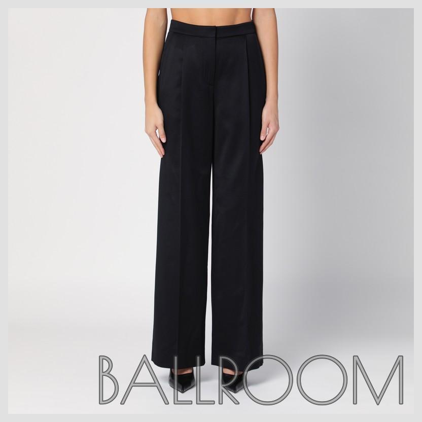 パンツ GIVENCHY BLACK WOOL WIDE TROUSERS