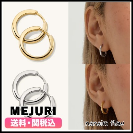 【MEJURI】チューブ ミディアム フープ ピアス 関税込 ☆MEJURI☆ チューブミディアムフープ ピアス 送料関税込
