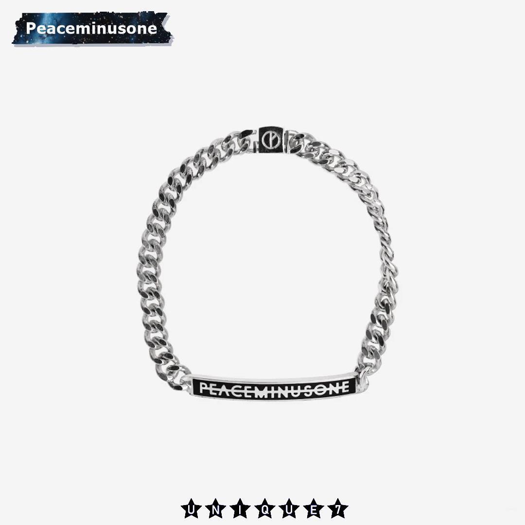 【Peaceminusone】 Logo Bracelet #1 Black