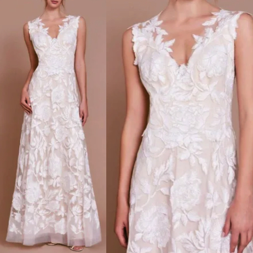 ☆TADASHI SHOJI レースマキシ丈カクテルドレス☆