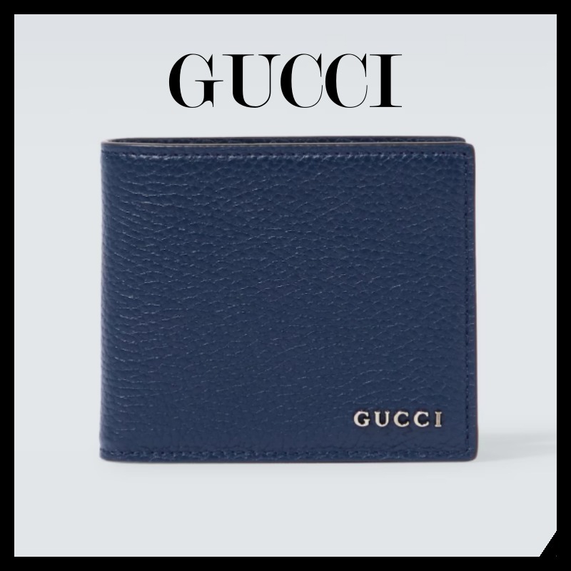 【関送込】Gucci ロゴレザー二つ折り財布