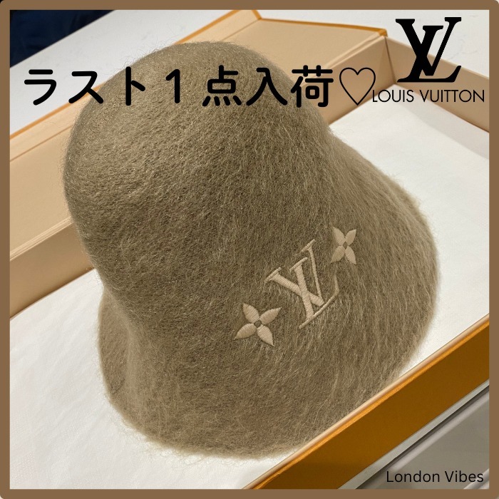 ふわふわが可愛い♪ Louis Vuitton バケットハット 帽子