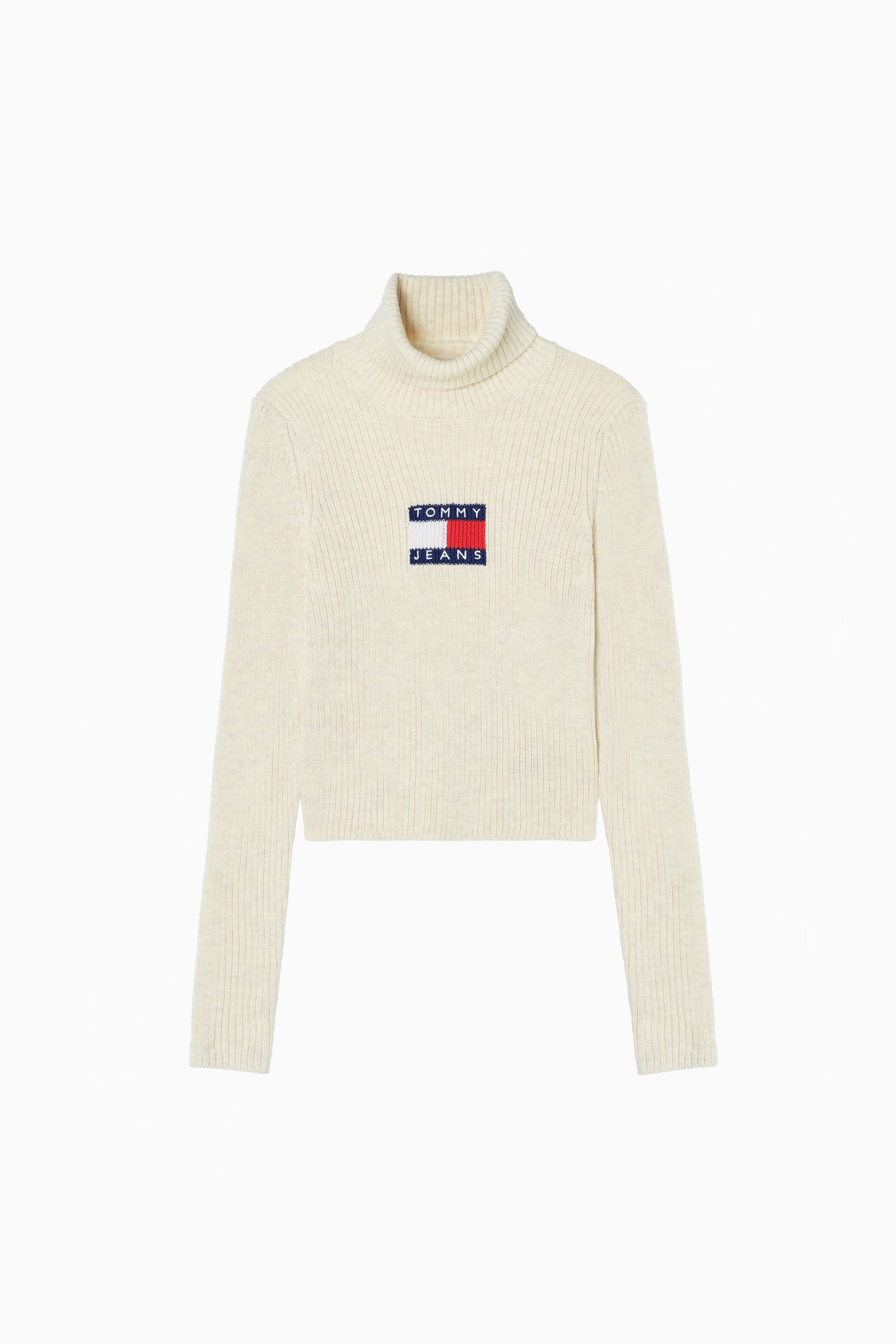 ウォニョン着用tommy jeans タートルネックセーターアイボリー