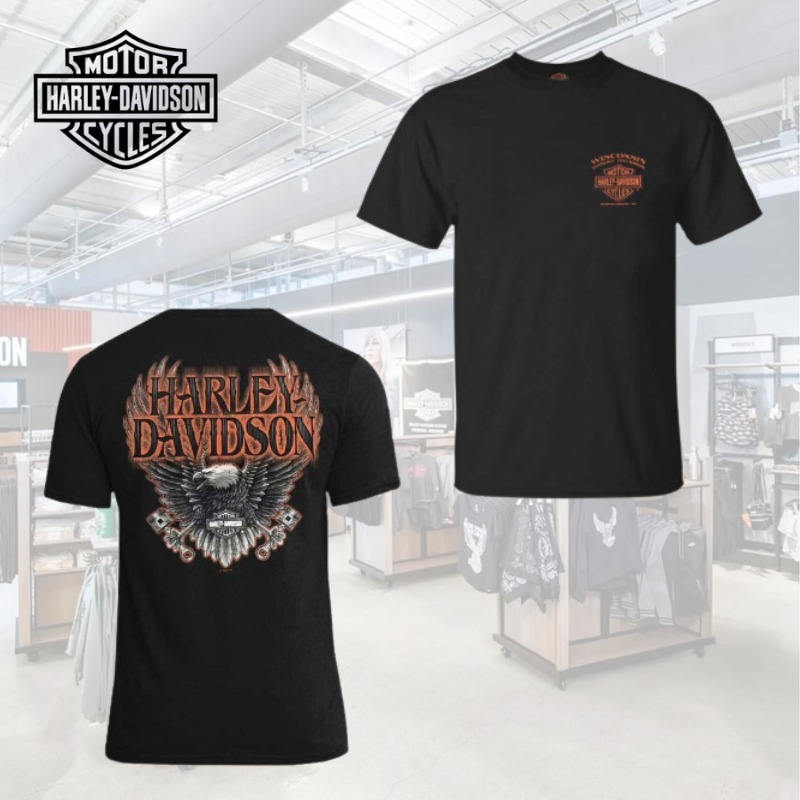 人気☆ Harley-Davidson ハーレー イーグル ロゴ Tシャツ